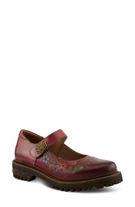 �X�v�����O�X�e�b�v ���f�B�[�X �V���[�Y �p���v�X �v���b�g�t�H�[�� L'Artiste by Spring Step Danuella Platformary Jane Dark Red Multi ���b�h