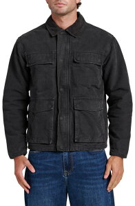 �N�C�b�N�V���o�[ �����Y �A�E�^�[ �W���P�b�g�E�u���]�� �R�b�g�� Quiksilver Waterman Refugio Cotton Canvas Jacket Phantom