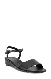�G�R�[ ���f�B�[�X �V���[�Y �q�[�� �T���_�� �A���N�� ECCO Astrid Ankle Strap Wedge Sandal Black �u���b�N