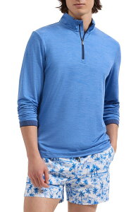 �u�K�b�` �����Y �A�E�^�[ �p�[�J�[�E�X�E�F�b�g �n�[�t�W�b�v Bugatchi Quarter Ziperformance Pullover Classic Blue �u���[