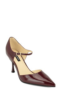 �i�C���E�F�X�g ���f�B�[�X �V���[�Y �q�[�� ���U�[ �t�F�C�N���U�[ Nine West Piraye Faux Leather Mary Jane Pump DARK RED ���b�h
