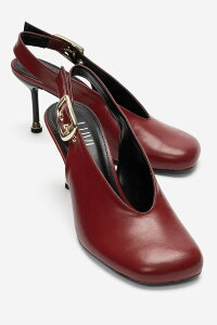 �v�����[�O�V���[�Y ���f�B�[�X �p���v�X Prologue Shoes Flarislingback Stiletto Pump Red ���b�h