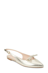 �W���b�N���W���[�X ���f�B�[�X �V���[�Y �p���v�X Jack Rogers Lennox Slingback Pointed Toe Flat Jacks Platinum
