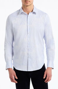 ���o�[�g�O���n�� �����Y �g�b�v�X �V���c �R�b�g�� Robert Graham Lexington Stretch Cotton Button-Up Shirt Light Blue �u���[