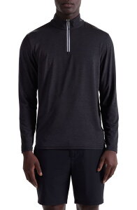 �u�K�b�` �����Y �A�E�^�[ �p�[�J�[�E�X�E�F�b�g �n�[�t�W�b�v Bugatchi Quarter Zipullover Black �u���b�N
