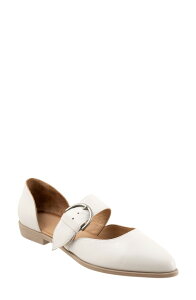 �u�G�m ���f�B�[�X �V���[�Y �p���v�X Bueno Brittany Pointed Toe Flat Ice White �z���C�g