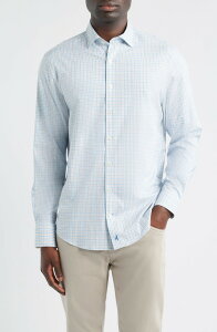 �W���j�[ �I�[ �����Y �g�b�v�X �V���c johnnie-O Briney Tattersall Check Everyday Performance Button-Up Shirt Lapis �`�F�b�N