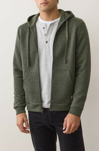 �}���[�� ���C���[ �����Y �A�E�^�[ �p�[�J�[�E�X�E�F�b�g �L���e�B���O Marine Layer Corbet Quilted Zip-Up Hoodie Olive �I���[�u