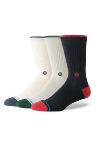 �X�^���X �����Y �A���_�[�E�F�A �C�� Stance Toner Assorted 3-Pack Crew Socks BLACK �u���b�N