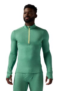 �o�b�N�J���g���[ �����Y �g�b�v�X �V���c Backcountry Pines Micrrid Ultra-Lt Baselayer 1/4-Zip Top - Men's Gearhead Green �O���[��
