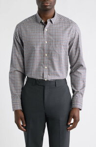 �W�����X�g���A���h�}�[�t�B�[ �����Y �g�b�v�X �V���c �R�b�g�� Johnston & Murphy Ovation Plaid Non-Iron Cotton Button-Up ShirtAN MULTI MINI GLEN PLAID �^��