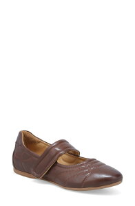 �~�Y���[�Y ���f�B�[�X �V���[�Y �p���v�X ���U�[ Miz Mooz Karin Leather Mary Jane Flat (Women) BROWN �u���E��