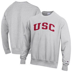 �`�����s�I�� �����Y �A�E�^�[ �p�[�J�[�E�X�E�F�b�g �V���c �t���[�X Men's Champion Gray USC Trojans Reverse Weave Fleece Sweatshirt Gray �O���[