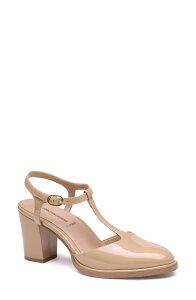 �W�����X�g���A���h�}�[�t�B�[ ���f�B�[�X �V���[�Y �p���v�X Johnston & Murphy Amy T-Strapump NUDE PATENT LEATHER