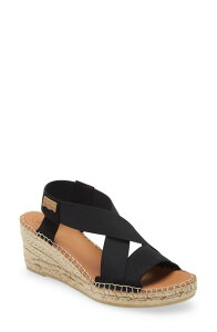 �g�j�[�|���Y ���f�B�[�X �V���[�Y �T���_�� Toni Pons Tina Espadrille Wedge Sandal Black Fabric �u���b�N
