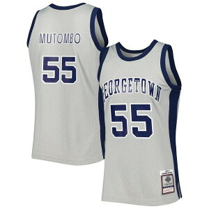 �~�b�`�F��&�l�X �����Y �g�b�v�X �V���c �W���[�W�[ Men's Mitchell & Ness Dikembe Mutombo Gray Georgetown Hoyas 1990/91 Swingman Jersey Gray �O���[