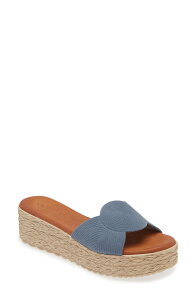 �R���_�[�j ���f�B�[�X �V���[�Y �T���_�� �v���b�g�t�H�[�� Cordani Britta Espadrille Platform Wedge Slide Sandal Jeansuede