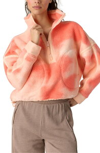 �t���[�s�[�v�� ���f�B�[�X �A�E�^�[ �R�[�g �n�[�t�W�b�v Free People FP Movement Mountain High Quarter Zip Top WATERCOLOR LOGO FRUI