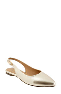 �g���b�^�[�Y ���f�B�[�X �V���[�Y �p���v�X Trotters Evelyn Pointed Toe Slingback Flat - Multiple Widths Available Champagne �V�����p��