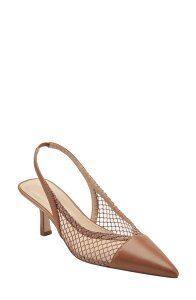 �}�[�N�E�t�B�b�V���[ ���f�B�[�X �V���[�Y �q�[�� Marc Fisher LTD Gipsi Pointed Toe Slingback Pump Medium Brown �u���E��