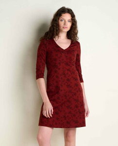 �g�[�h�A���h�R�[ ���f�B�[�X �g�b�v�X �����s�[�X Toad & Co Rosalinda Dress Burgundy Print �o�[�K���f�B
