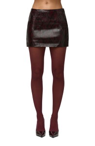 �l�C�L�b�h���[�h���[�u ���f�B�[�X �{�g���X�J�[�g �~�j ���U�[ �t�F�C�N���U�[ Naked Wardrobe Python Embossed Faux Leather Miniskirt BURGUNDY PYTHON �o�[�K���f�B