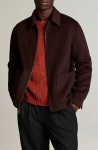 ���B���X �����Y �A�E�^�[ �W���P�b�g�E�u���]�� �E�[�� Vince Wool Blend Bomber Jacket CHOCOLATE PLUM �v����