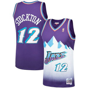 �~�b�`�F��&�l�X �����Y �g�b�v�X �V���c �W���[�W�[ Men's Mitchell & Ness John Stockton Purple Utah Jazz Hardwood Classicswingman Jersey Purple �p�[�v��