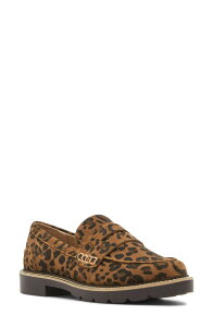 �u�����h ���f�B�[�X �V���[�Y �X���b�|���E���[�t�@�[ Blondo Waterproof Penny Loafer Leopard Suede �A�j�}��