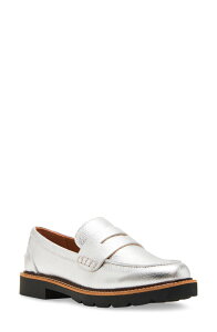 �u�����h ���f�B�[�X �V���[�Y �X���b�|���E���[�t�@�[ Blondo Waterproof Penny Loafer Silver Leather �V���o�[