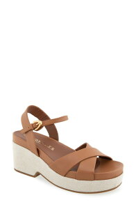�G�A���\�[���Y ���f�B�[�X �V���[�Y �T���_�� �v���b�g�t�H�[�� Aerosoles Chabella Platform Sandal Tan Leather �^��