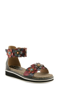 �X�v�����O�X�e�b�v ���f�B�[�X �V���[�Y �q�[�� �T���_�� �A���N�� L'Artiste by Spring Step Cruzer Ankle Strap Sandal Black Multi �u���b�N