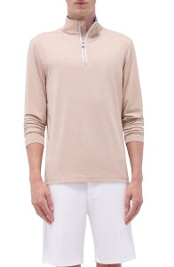 �u�K�b�` �����Y �A�E�^�[ �p�[�J�[�E�X�E�F�b�g �n�[�t�W�b�v Bugatchi Quarter Ziperformance Pullover Sand �T���h