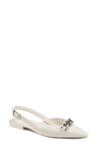 �_�i �L������ �j���[���[�N ���f�B�[�X �V���[�Y �p���v�X DKNY Cosetta Slingback Pointed Toe Flat Coconut