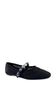 �P�l�X�R�[�� ���f�B�[�X �V���[�Y �p���v�X �j�b�g Kenneth Cole Zeta Stones Embellished Knit Ballet Flat Blacknit �u���b�N