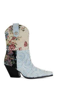 �A�U���A ���� ���f�B�[�X �V���[�Y �u�[�c�E���C���u�[�c AZALEA WANG Akari Block Bootie Denimulti �f�j��