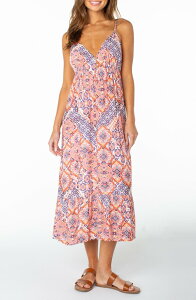 ���L�V�[ ���f�B�[�X �g�b�v�X �����s�[�X �~�f�B Roxy Warm Rays Midi DressPICE ROUT