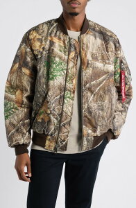 �y���������z �A���t�@�C���_�X�g���[�Y �����Y �W���P�b�g�E�u���]�� �A�E�^�[ x Realtree MA-1 Relaxed Camo Bomber Jacket REALTREE CAMO