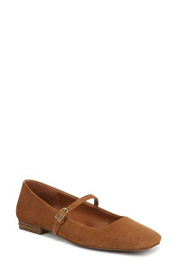�t�����R�T���g ���f�B�[�X �V���[�Y �p���v�X Franco Sarto Tinsley Square Toe Mary Jane Flat Saddle Tan �^��