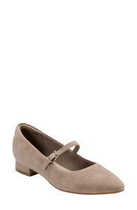 ���b�N�|�[�g ���f�B�[�X �V���[�Y �p���v�X Rockportaren Pointed Toe Flataupe �g�[�v
