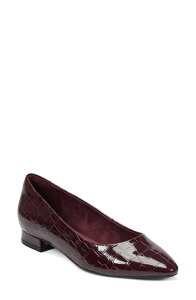 ���b�N�|�[�g ���f�B�[�X �V���[�Y �p���v�X Rockportessa Pointed Toe Flat Dark Red ���b�h