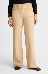 ���C�h�E�F�� ���f�B�[�X �{�g���X ���M���X ���C�h���b�O �p���c Madewell Themmy Patch Pocket Wide Leg Pants Fawn