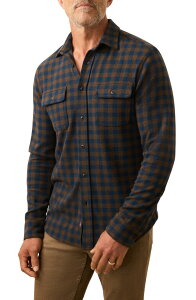 �t�@���e�B �����Y �g�b�v�X �V���c Faherty Legend Button-Up Shirt Navy Woodland Check �l�C�r�[