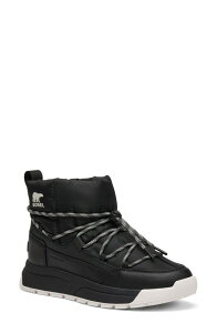 �\���� ���f�B�[�X �V���[�Y �u�[�c�E���C���u�[�c SOREL Whitney III Waterproof Short Boot Black/ Sea Salt �u���b�N