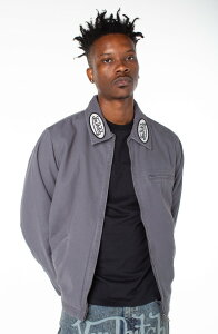 �t�H���_�b�` �����Y �A�E�^�[ �W���P�b�g�E�u���]�� �L���e�B���O Von Dutch East Patch Collar Quilted Worker Jacket Wisp Tone