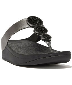�t�B�b�g�t���b�v ���f�B�[�X �V���[�Y �T���_�� FitFlop Halo Bead Circle Met Sandal Pewter Black �u���b�N