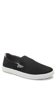 �I���J�C �����Y �V���[�Y �X�j�[�J�[ OluKai Lae'ahi Slip-On Sneaker Black/ Black �u���b�N