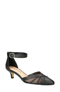�x�����B�[�^ ���f�B�[�X �V���[�Y �q�[�� Bella Vita Malani Pointed Toe Kitten Heel Pump Black Leather �u���b�N
