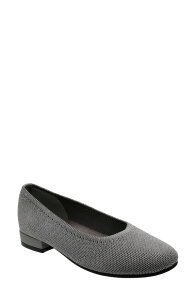 �_�C�r�b�h�e�C�g ���f�B�[�X �V���[�Y �p���v�X David Tate Runway Ballet Flat Gray Metallic �O���[