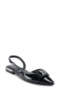 �_�i �L������ �j���[���[�N ���f�B�[�X �V���[�Y �p���v�X DKNY Clemma Pointed Toe Slingback Flat Black �u���b�N